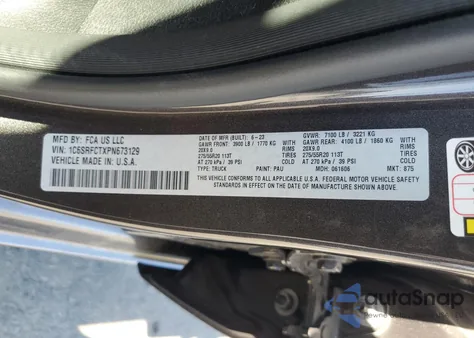 2023 Ram 1500 Tradesman from USA, damaged, VIN 1C6SRFCTXPN673129